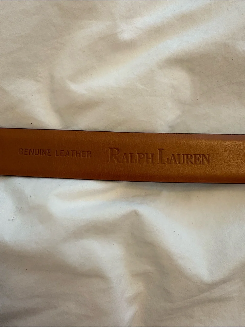 Ralph Lauren Black Leather Belt with Solid Brass Silver Buckle
